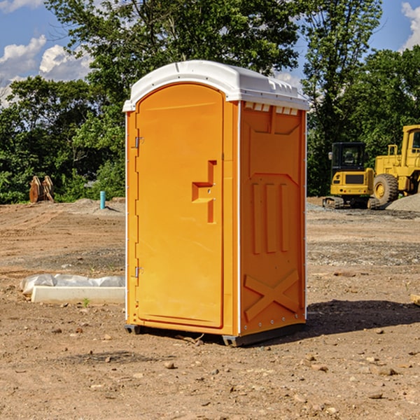 how often are the portable restrooms cleaned and serviced during a rental period in Farrell